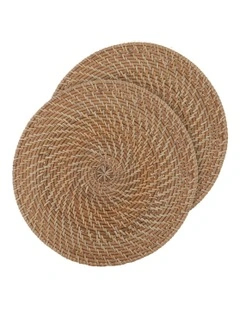 Fairhaven Round Single Placemat in Natural