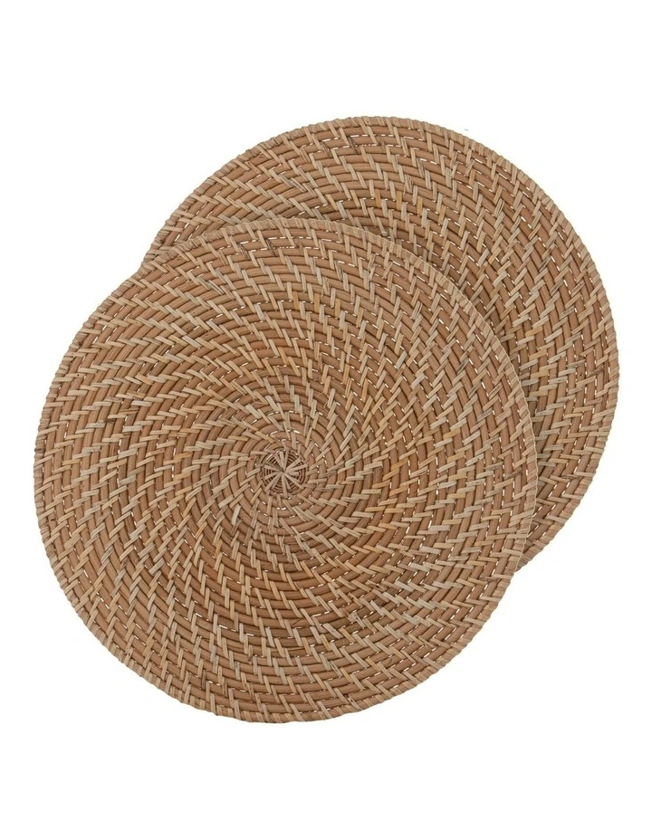 Fairhaven Round Single Placemat in Natural image 1