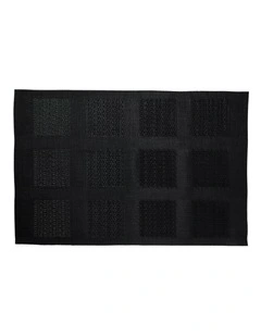 Squares Placemat 45x30cm in Black