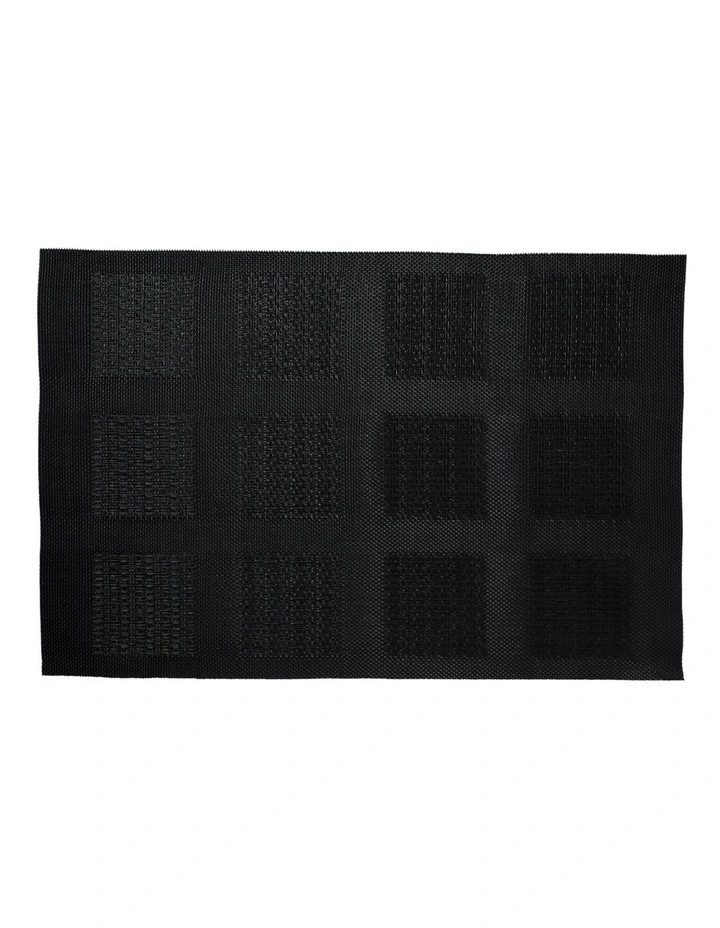 Squares Placemat 45x30cm in Black image 1