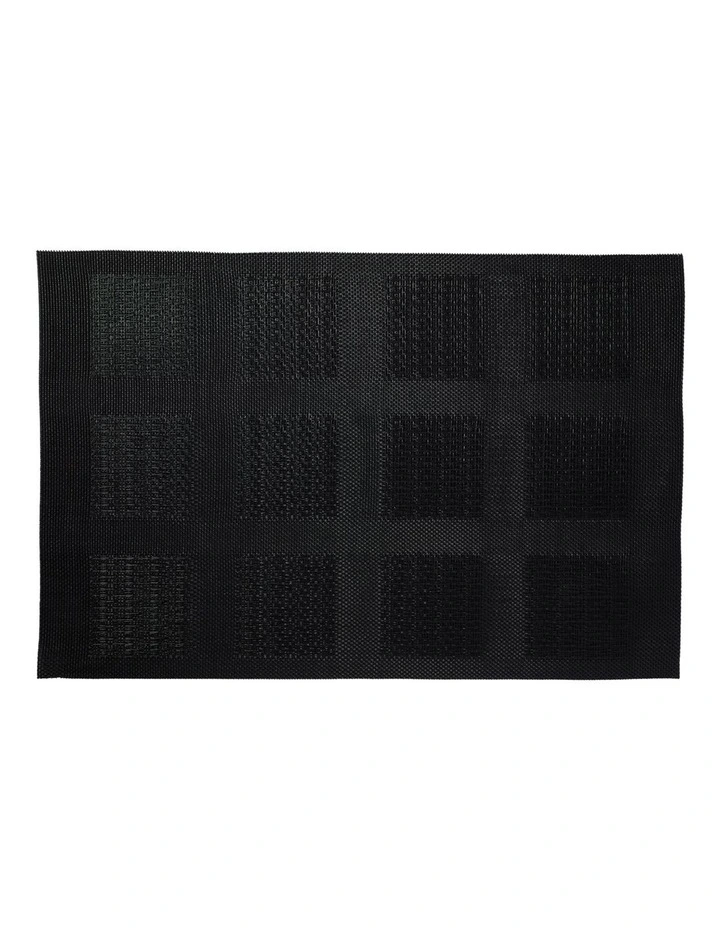 Squares Placemat 45x30cm in Black image 3