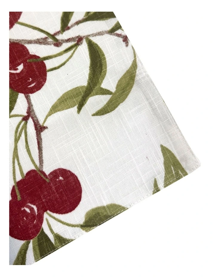Cherry Table Runner 35x140cm in White image 3