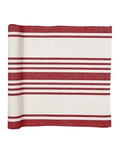 Taylor Stripe Table Runner 35x200cm in Red