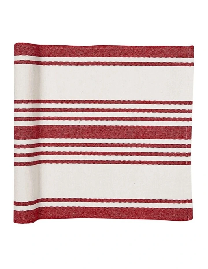 Taylor Stripe Table Runner 35x200cm in Red image 1