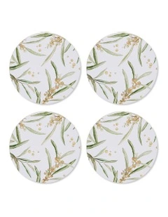 Golden Wattle Coaster Set Of 4 in Green