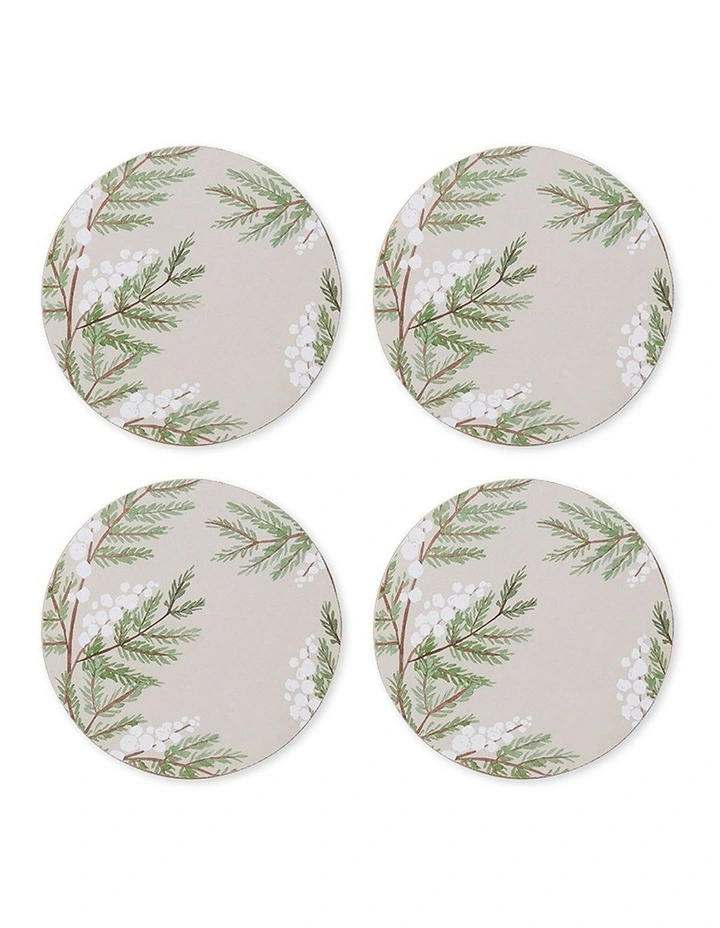 Snowberry Coaster Set Of 4 in Green image 1