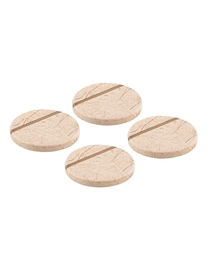 Emerson Round Coaster Pack Of 4 in Champagne image 1