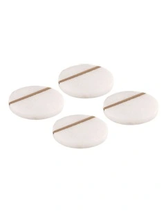 Emerson Round Coaster Pack Of 4 in White