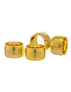 Celebrate Napkin Rings 4 Pack in Gold