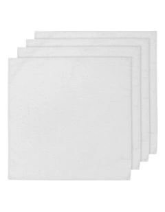 Oxford Napkin 4 Pack in White