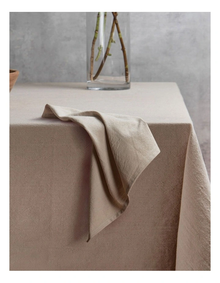 Oxford Flax Napkin 4 Pack in Beige image 2