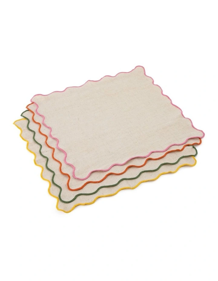 Big Love Neat Napkins Set Of 4 in Cream image 1