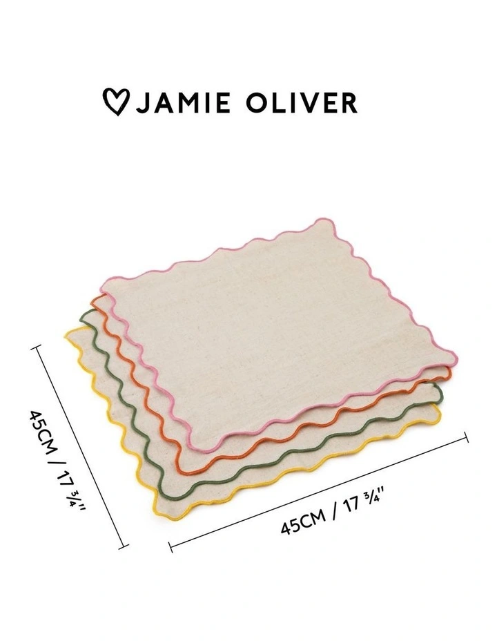 Big Love Neat Napkins Set Of 4 in Cream image 5