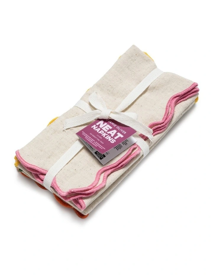 Big Love Neat Napkins Set Of 4 in Cream image 6