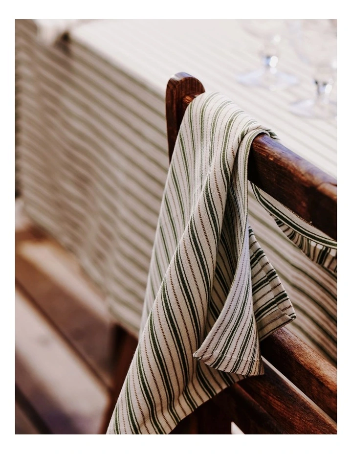 Carol Stripe Napkin Set of 4 in Green image 3