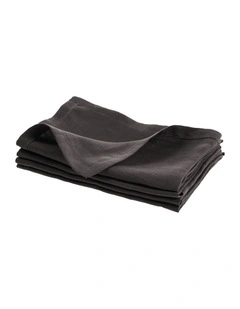 Nimes Washed European Linen Napkin Set of 4 in Magnet