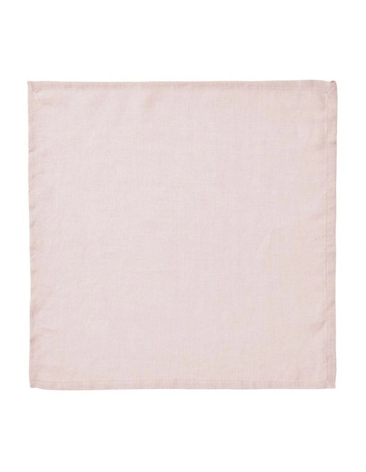 Nimes Washed European Linen Napkin Set of 4 in Rose image 2