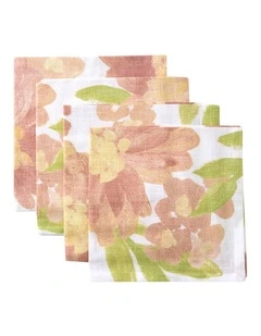Rosie Large Floral Napkin Set 45x45cm