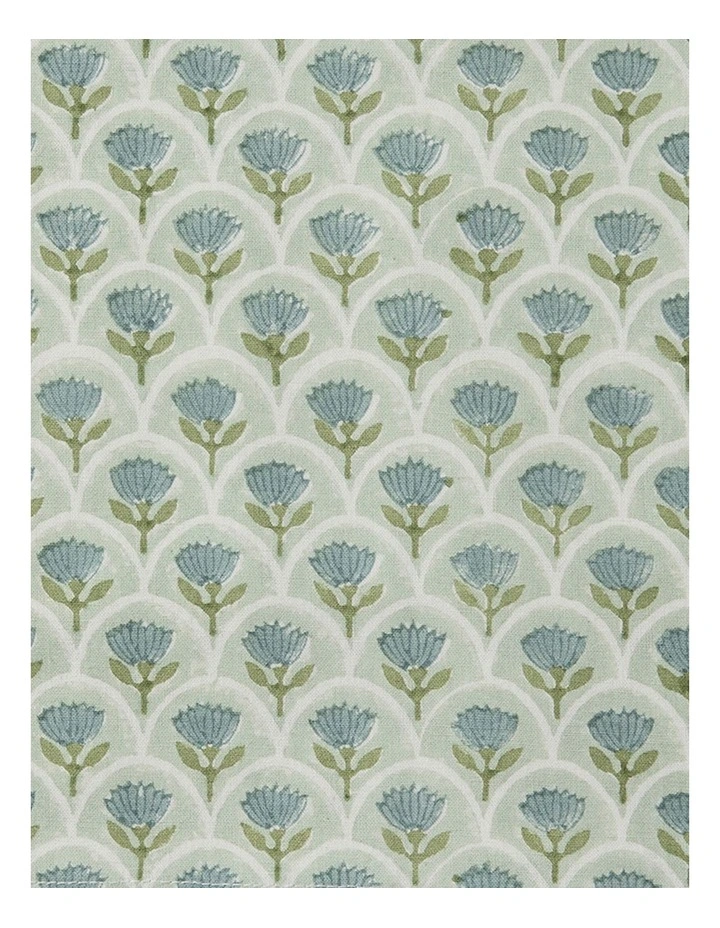 Suri Scallop Buti Seafoam Block Print Napkin Set 4 image 2