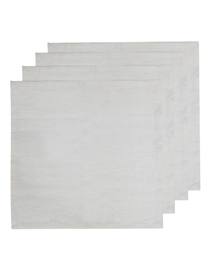 Lina Napkin 4 Pack in White image 1
