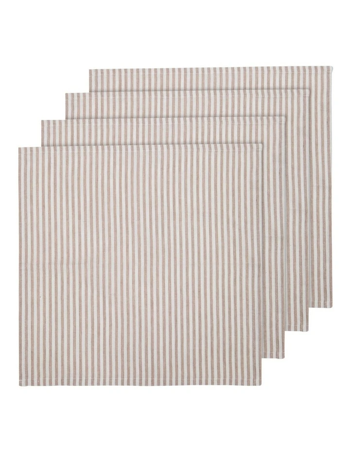 Pinstripe Napkin 4 Pack in Rose image 1