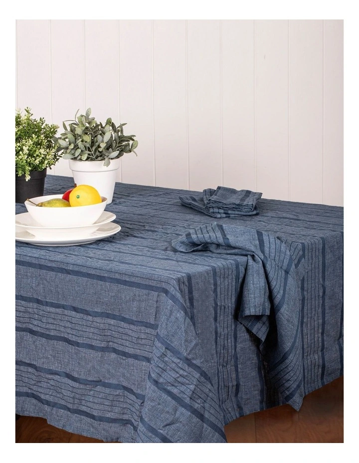 Peyton Tablecloth 150x300cm in Blue image 2