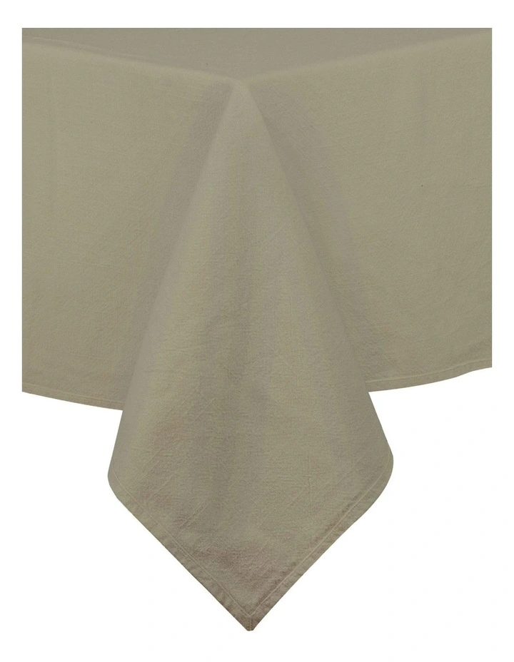 Oxford Tablecloth 150x230cm in Flax image 1