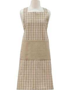 Hemingway Crossback Apron in Taupe