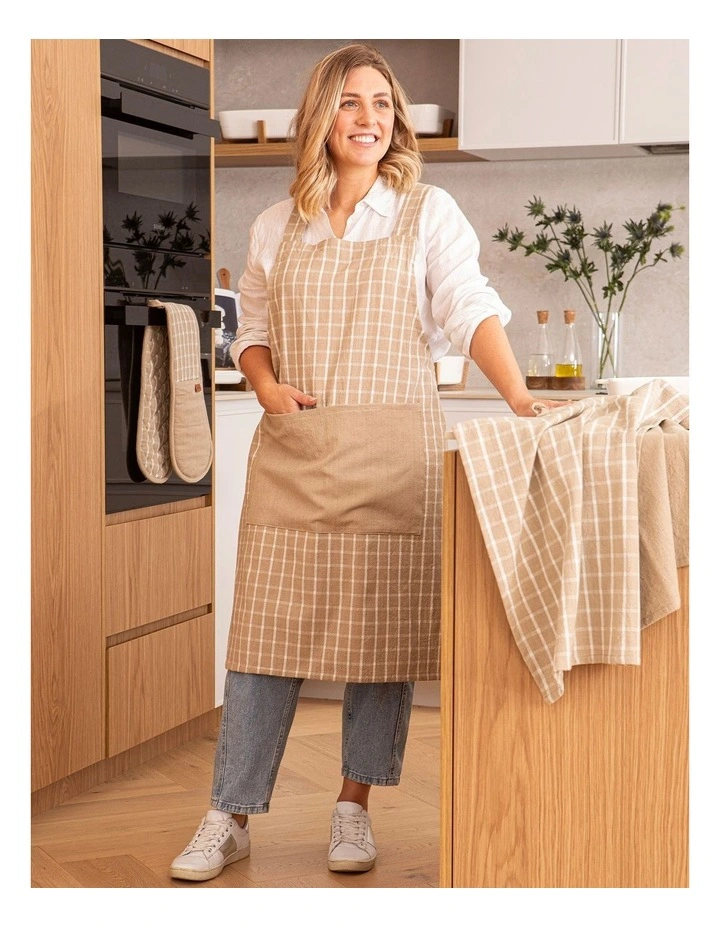 Hemingway Crossback Apron in Taupe image 2