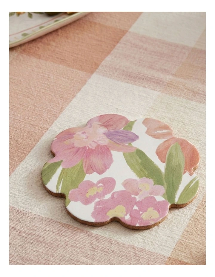 Rosie Scallop Edge Round Coaster Set Of 4 10x10cm image 4