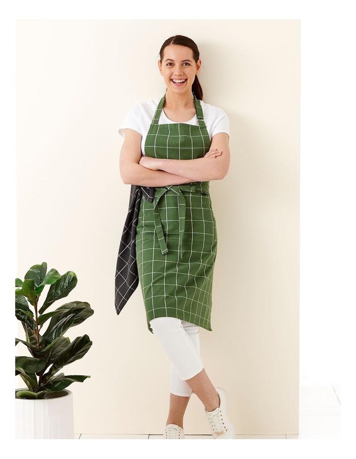 Ladelle Eco Check Green Apron Myer