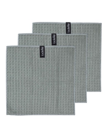 Mega Waffle Microfibre Dishcloth 3 Pack in Black