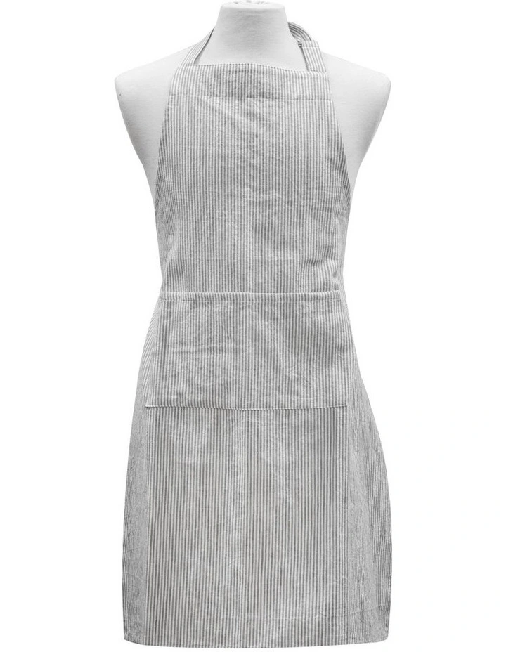 Lina Stripe Apron in Grey image 1