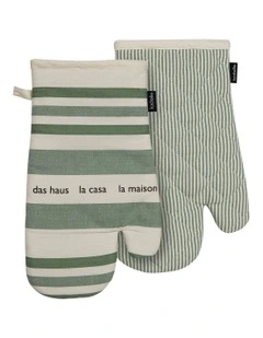 La Casa Oven Mitt 2 Pack in Leaf