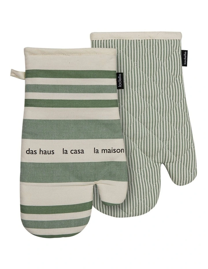 La Casa Oven Mitt 2 Pack in Leaf image 1