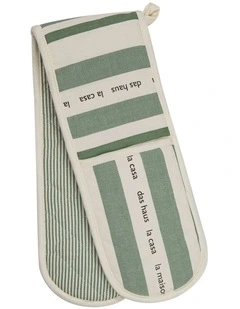 La Casa Double Oven Mitt in Leaf