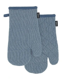 Eco Recycled Oven Mitt 2 Pack in Blue