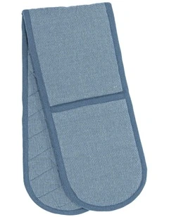 Eco Recycled Double Oven Mitt in Blue