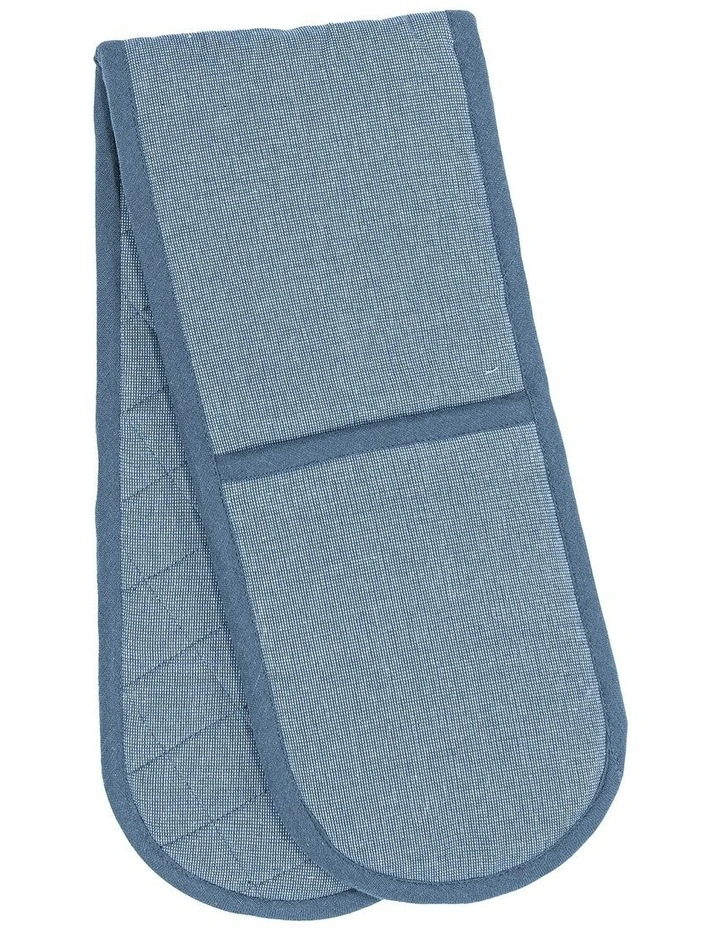 Eco Recycled Double Oven Mitt in Blue image 1