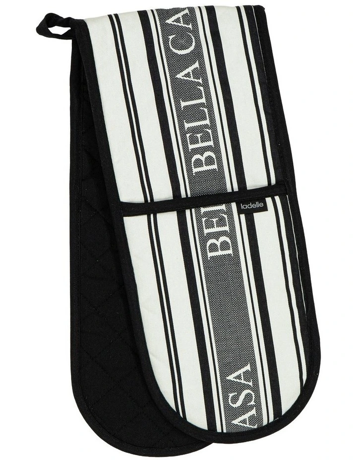 Bella Casa Black Double Oven Mitt image 1