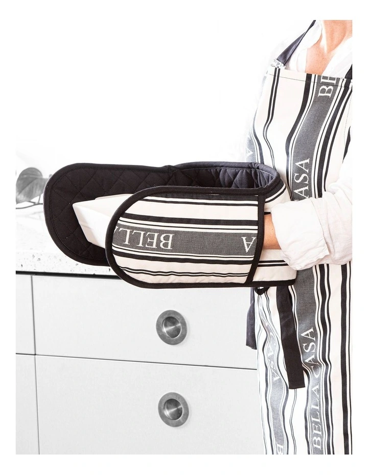 Bella Casa Black Double Oven Mitt image 2
