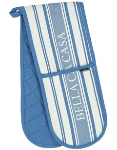 Bella Casa Blue Double Oven Mitt