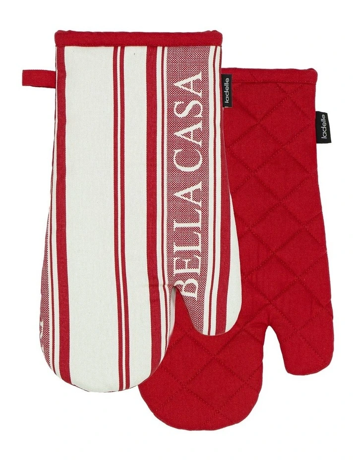 Bella Casa Red 2pk Oven Mitt image 1