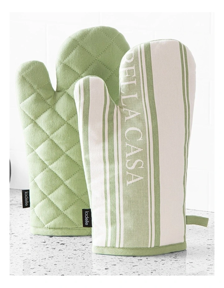 Bella Casa Sage 2pk Oven Mitt image 2