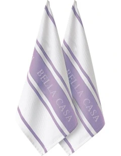 Bella Casa Kitchen Towel 2 Pack in Lilac