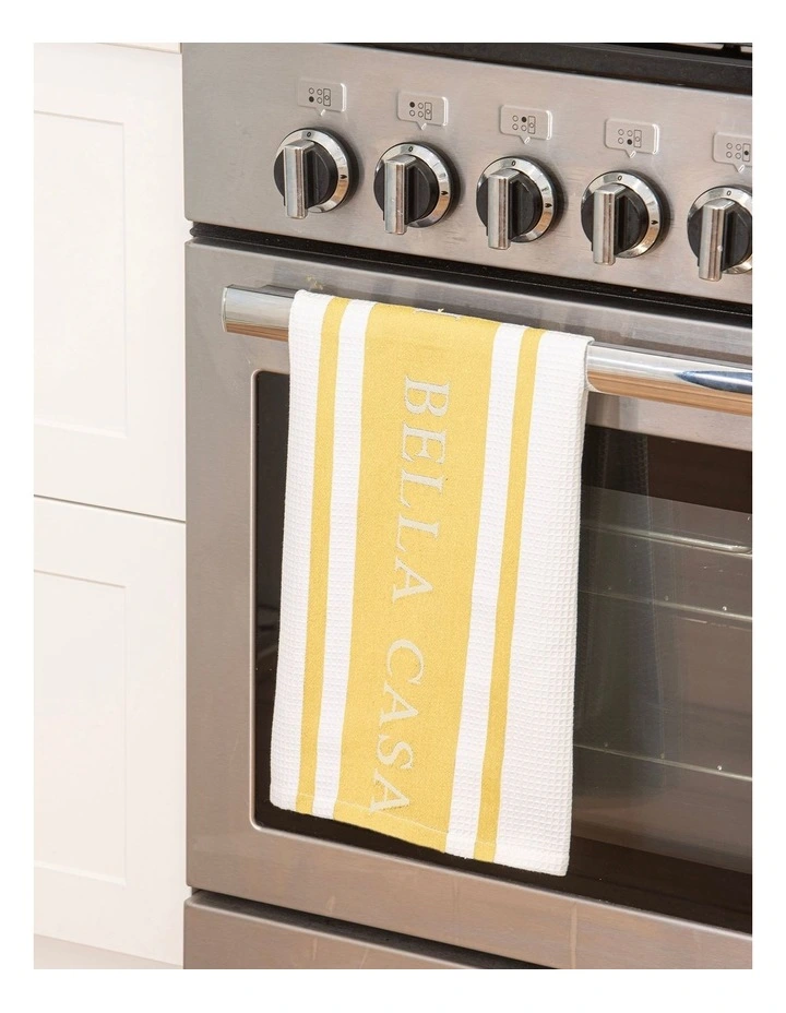 Bella Casa Kitchen Towel 2 Pack in Lemon image 2
