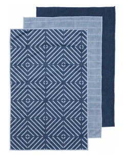 Benton Kitchen Towel 4 Pack in Blue