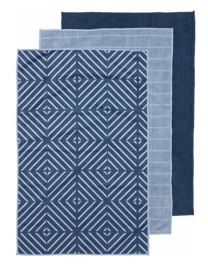 Benton Kitchen Towel 4 Pack in Blue image 1