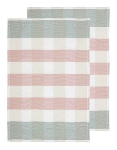 Bailie Terry Kitchen Towel 2 Pack in Pink