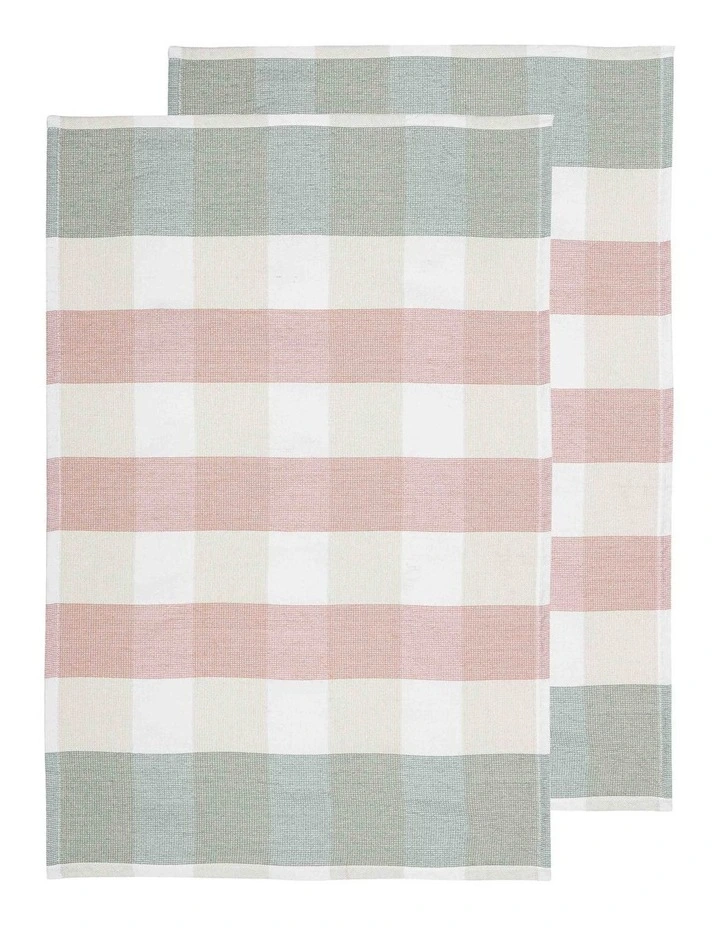 Bailie Terry Kitchen Towel 2 Pack in Pink image 1